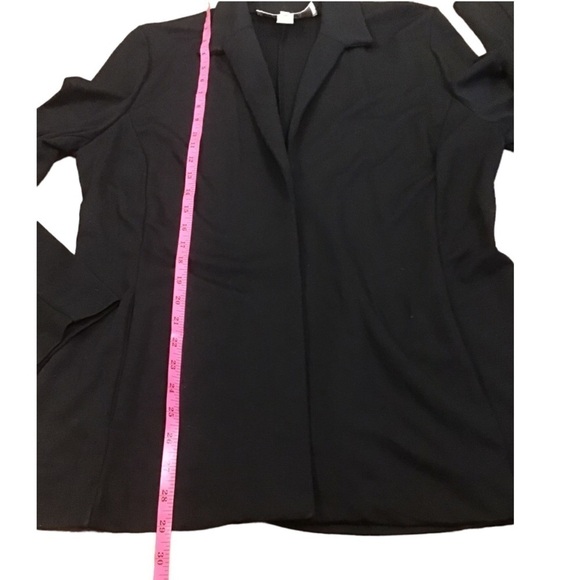Badgley Mischka American Glamour Black Modal Open Front Jacket Size Large - Picture 8 of 9